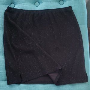 Pssst Lurex Stretch Black Mini Skirt